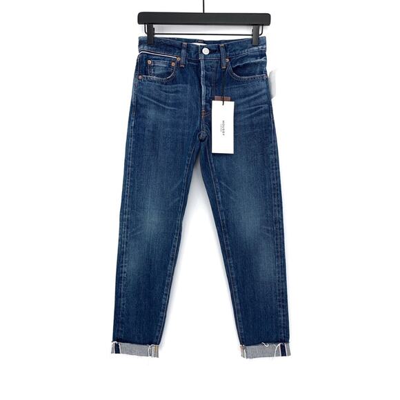 NWT MOUSSY Vintage Wilbur Tapered Mid Rise Jean Blue Denim 24